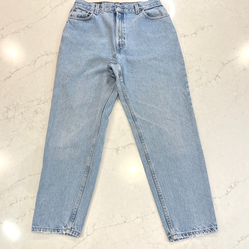 Levi's 550 VTG USA Relaxed Tapered Jeans Womens 14S Short Light Wash High Rise
